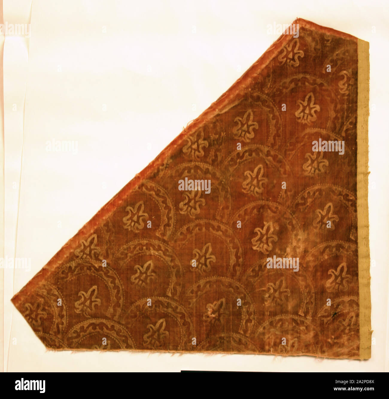 Unknown (Spanish), Textile Fragment, 17th Century, Velvet, 14 3/4 x 15 3/4 in Stock Photo