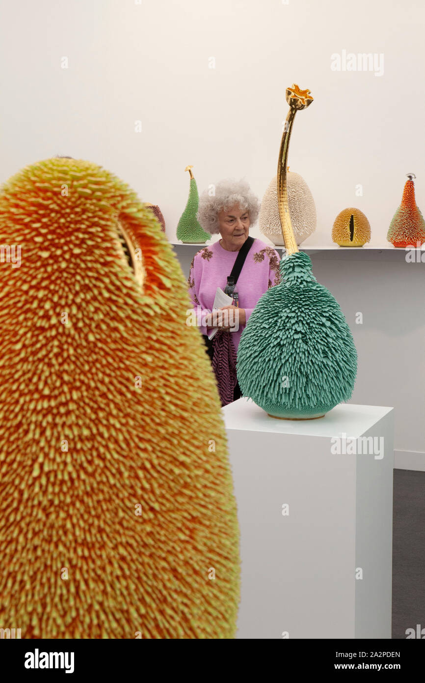Frieze 2019 art fair takes place in a large marquee in Regent's Park ...
