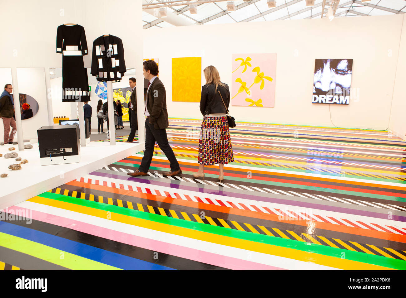 Frieze 2019 art fair takes place in a large marquee in Regent's Park ...