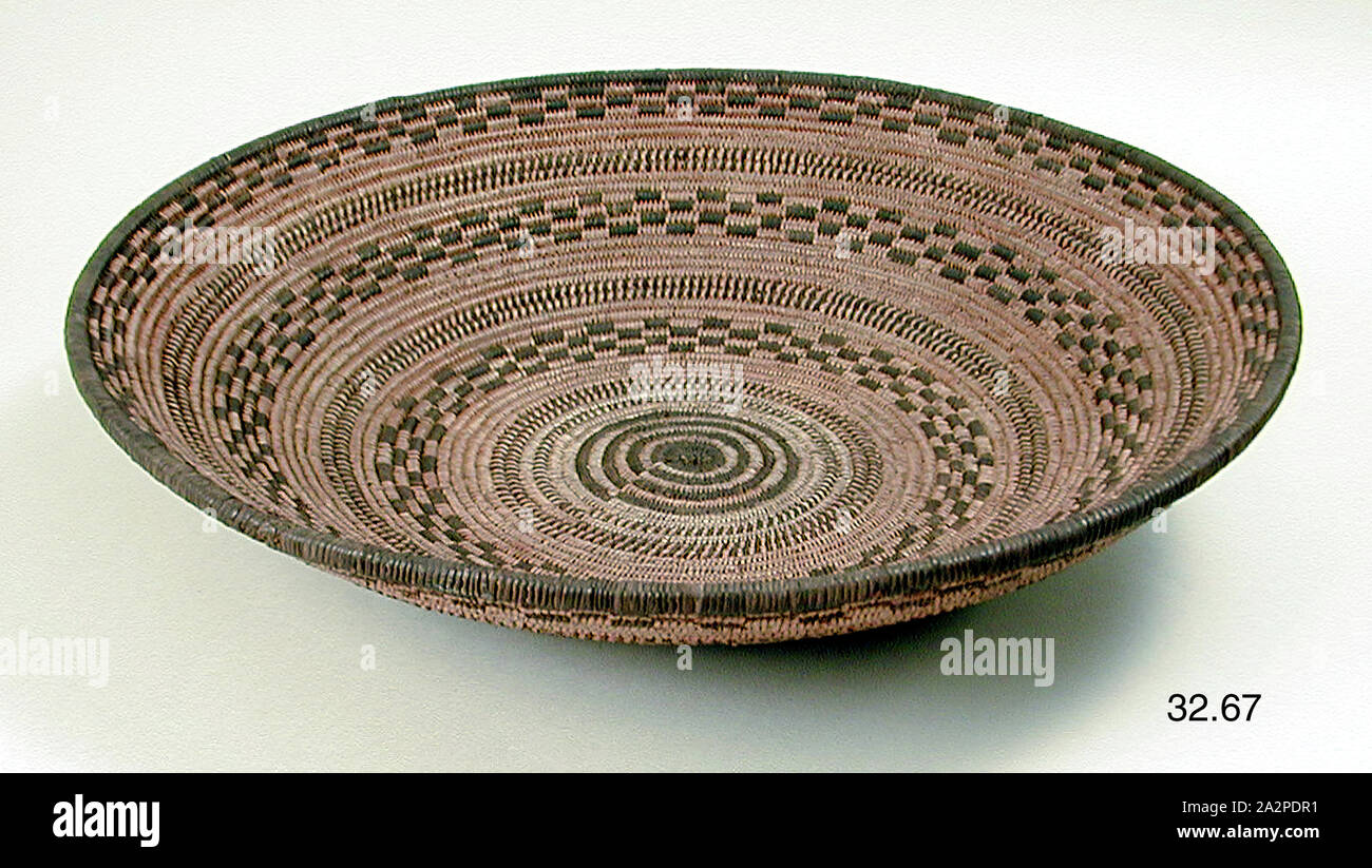 Apache, Native American, Basket, 19th century, willow and devil's claw (martynia), Overall: 4 inches × 18 3/8 inches (10.2 × 46.7 cm Stock Photo