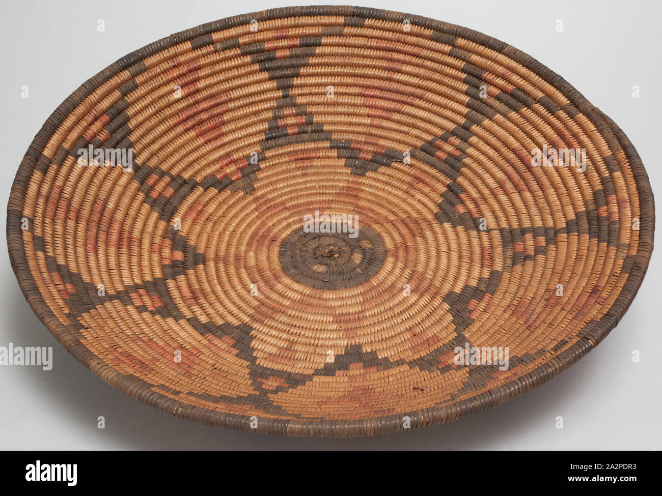 Apache, Native American, Basket, 19th century, willow and devil's claw (martynia), Overall: 2 7/8 × 13 3/8 inches (7.3 × 34 cm Stock Photo