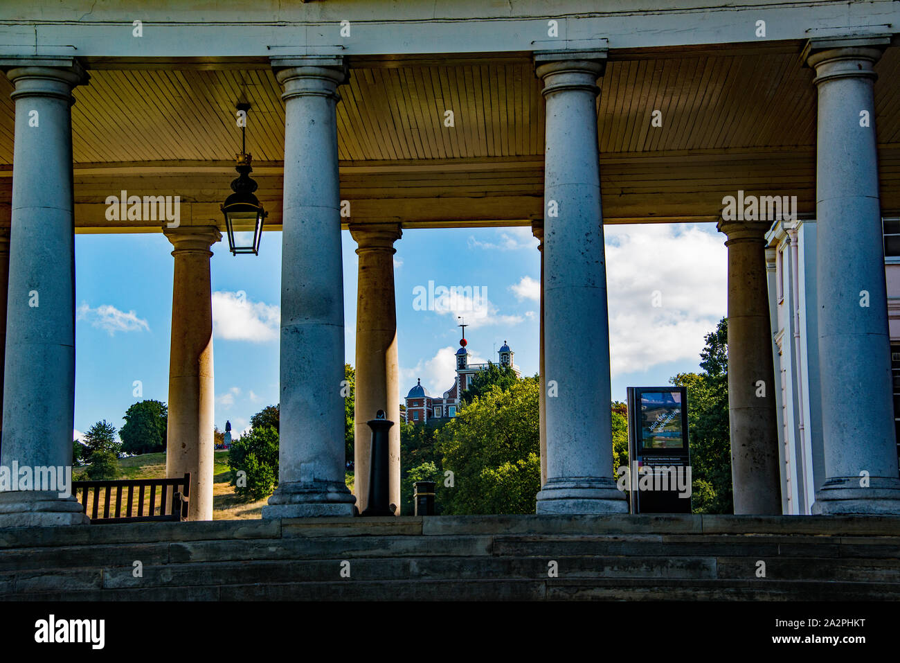 The Royal Observatory from The National Maritime Museum.. Stock Photo