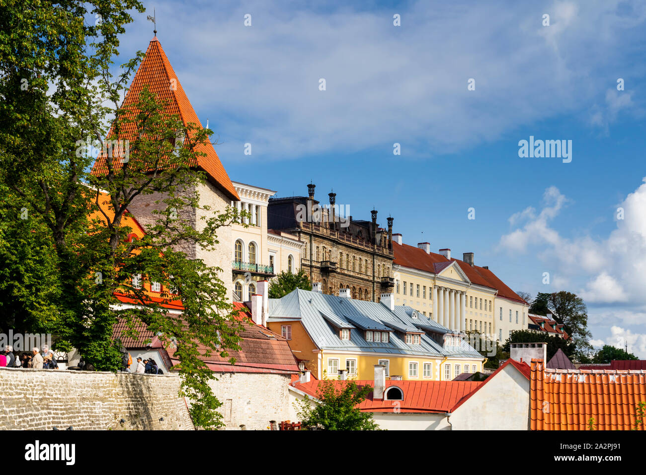 Buildings and architecture in Upper Old Town Tallinn, Estonia Stock Photo Alamy