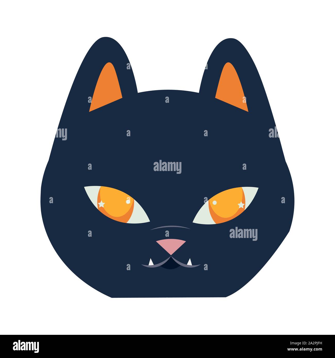 halloween cat mascot head seasonal icon Stock Vector Image & Art Alamy