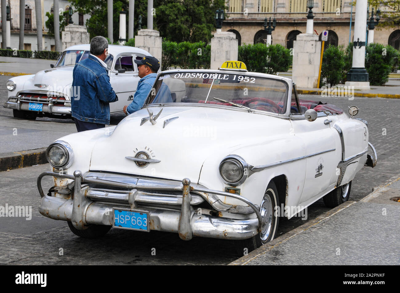 Oldsmobile Taxi, Havana, Cuba Stock Photo