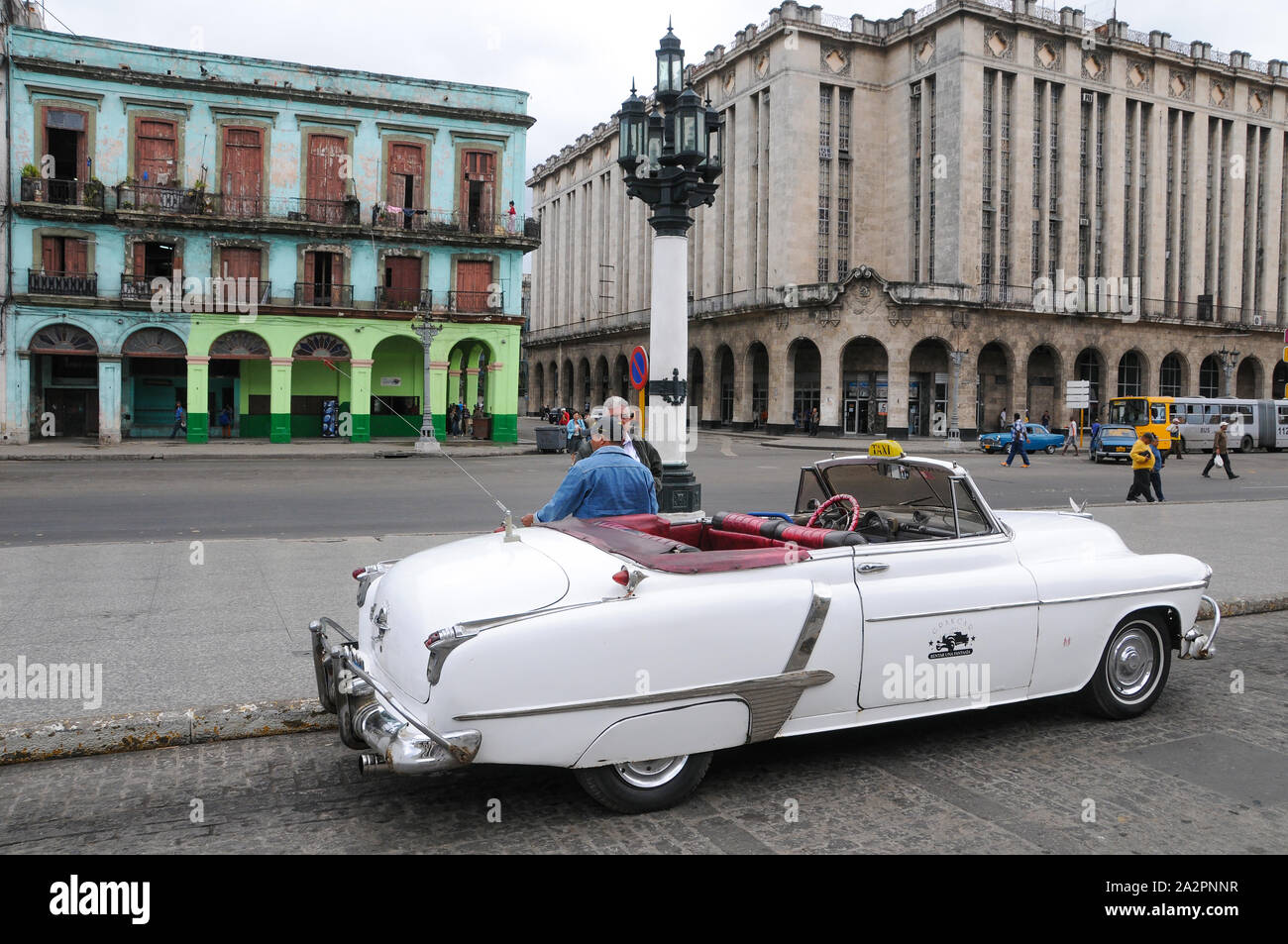 Oldsmobile Taxi, Havana, Cuba Stock Photo