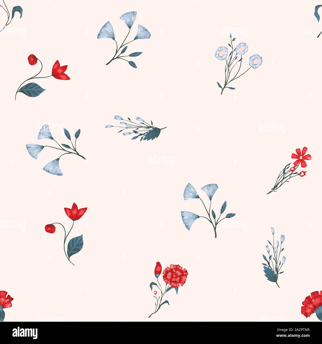 Seamless pattern Vector floral design with roses . Romantic background ...