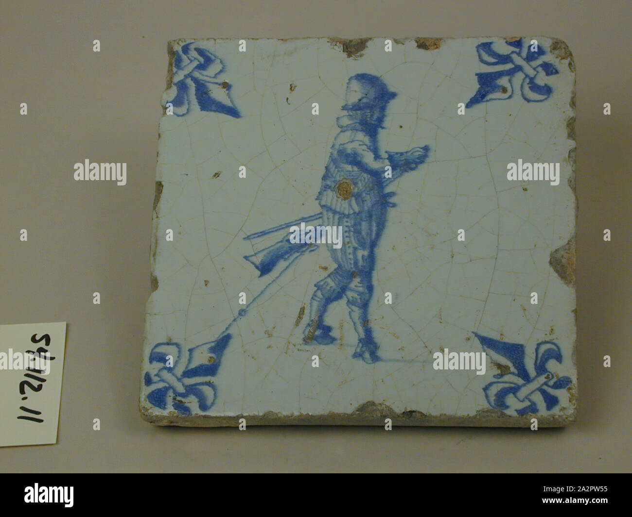 Unknown Dutch Fireplace Tiles 18th Century Tin Glazed