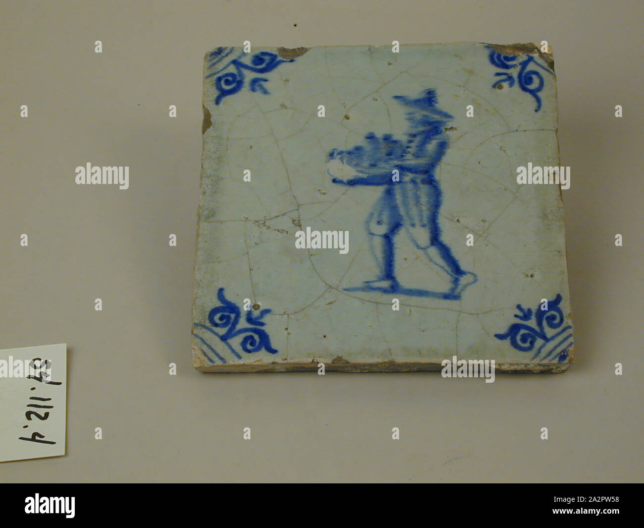 Unknown Dutch Fireplace Tiles 18th Century Tin Glazed