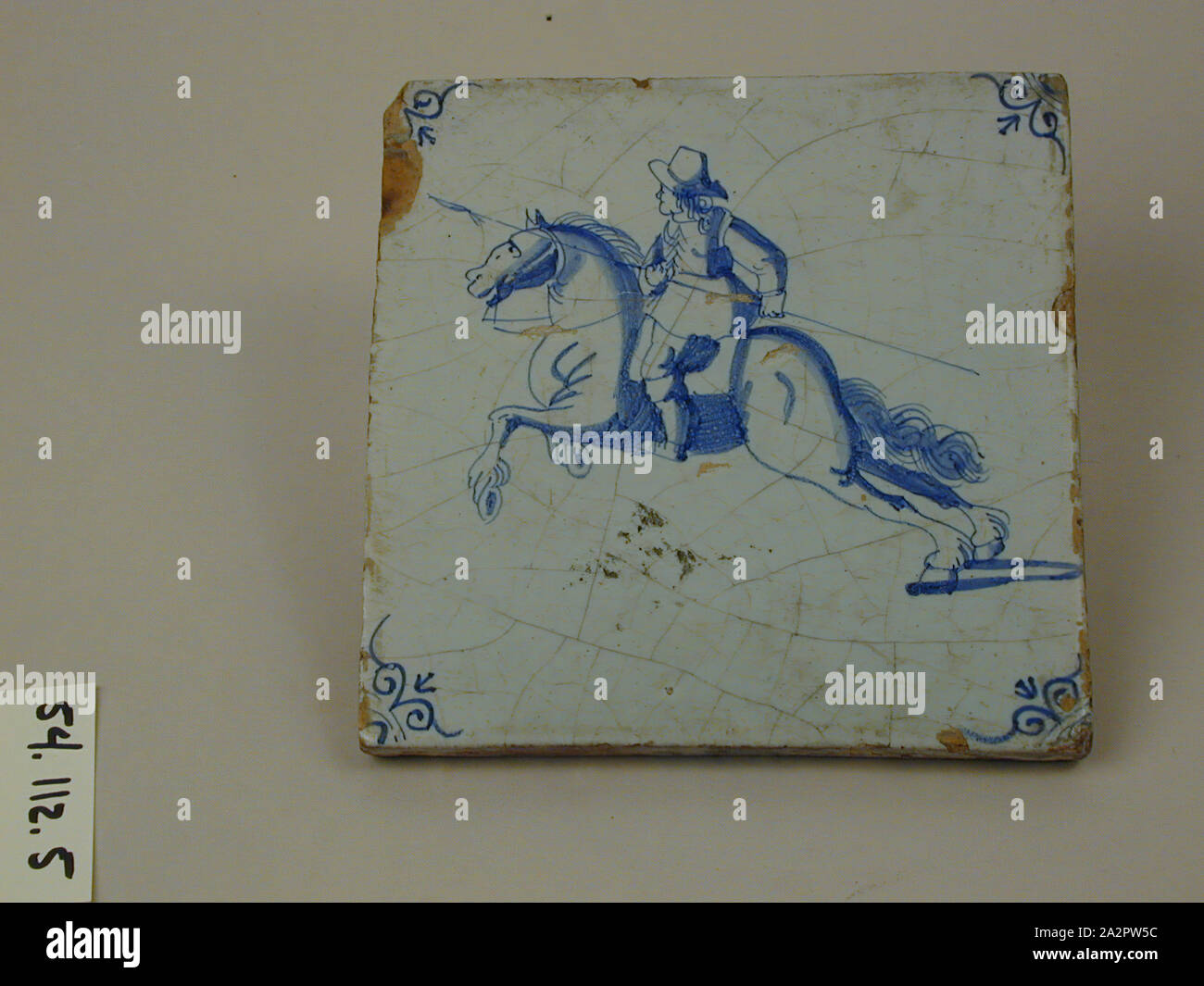 Unknown Dutch Fireplace Tiles 18th Century Tin Glazed