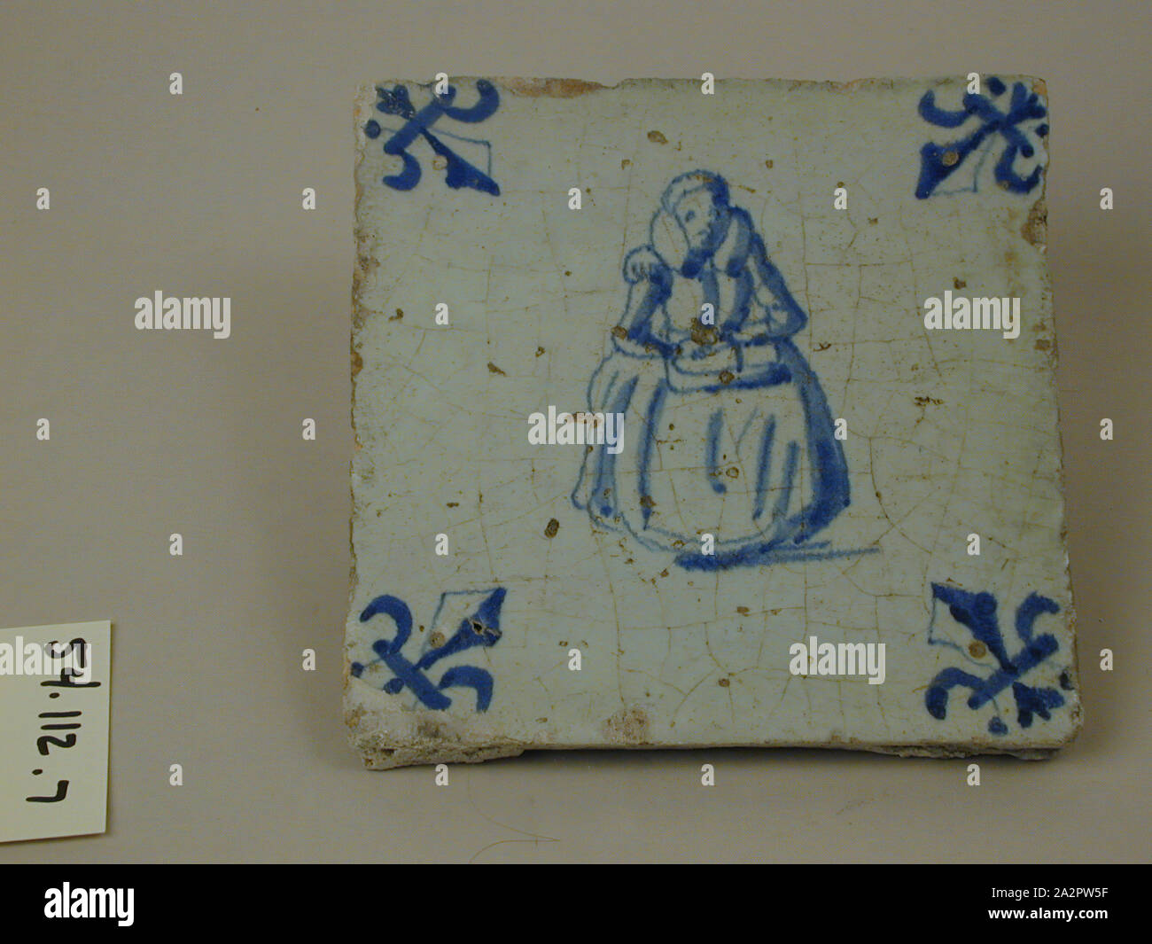 Unknown Dutch Fireplace Tiles 18th Century Tin Glazed