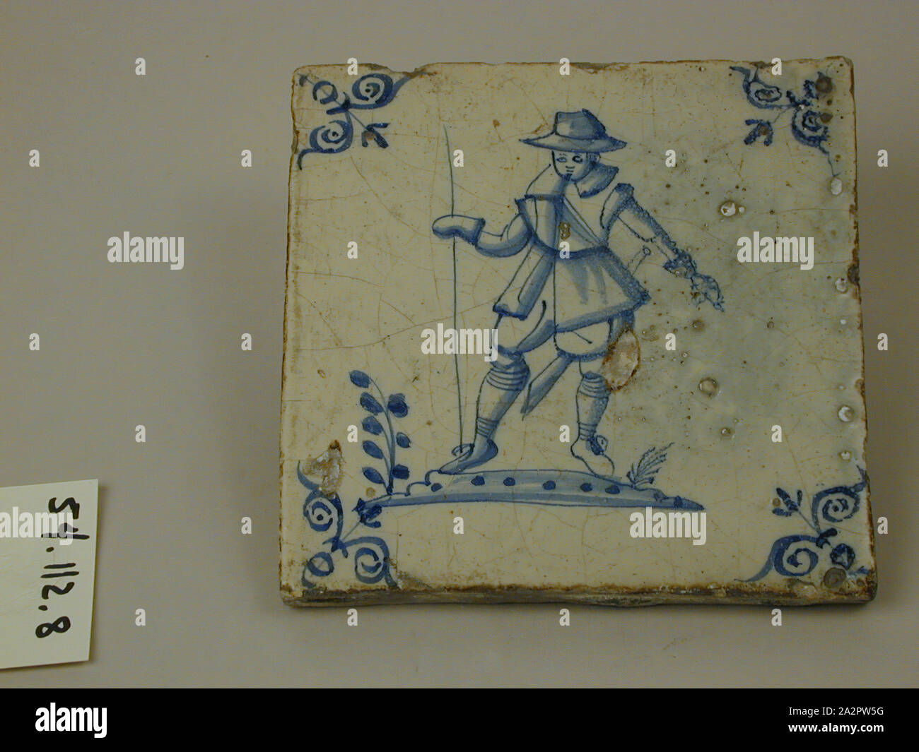 Unknown Dutch Fireplace Tiles 18th Century Tin Glazed