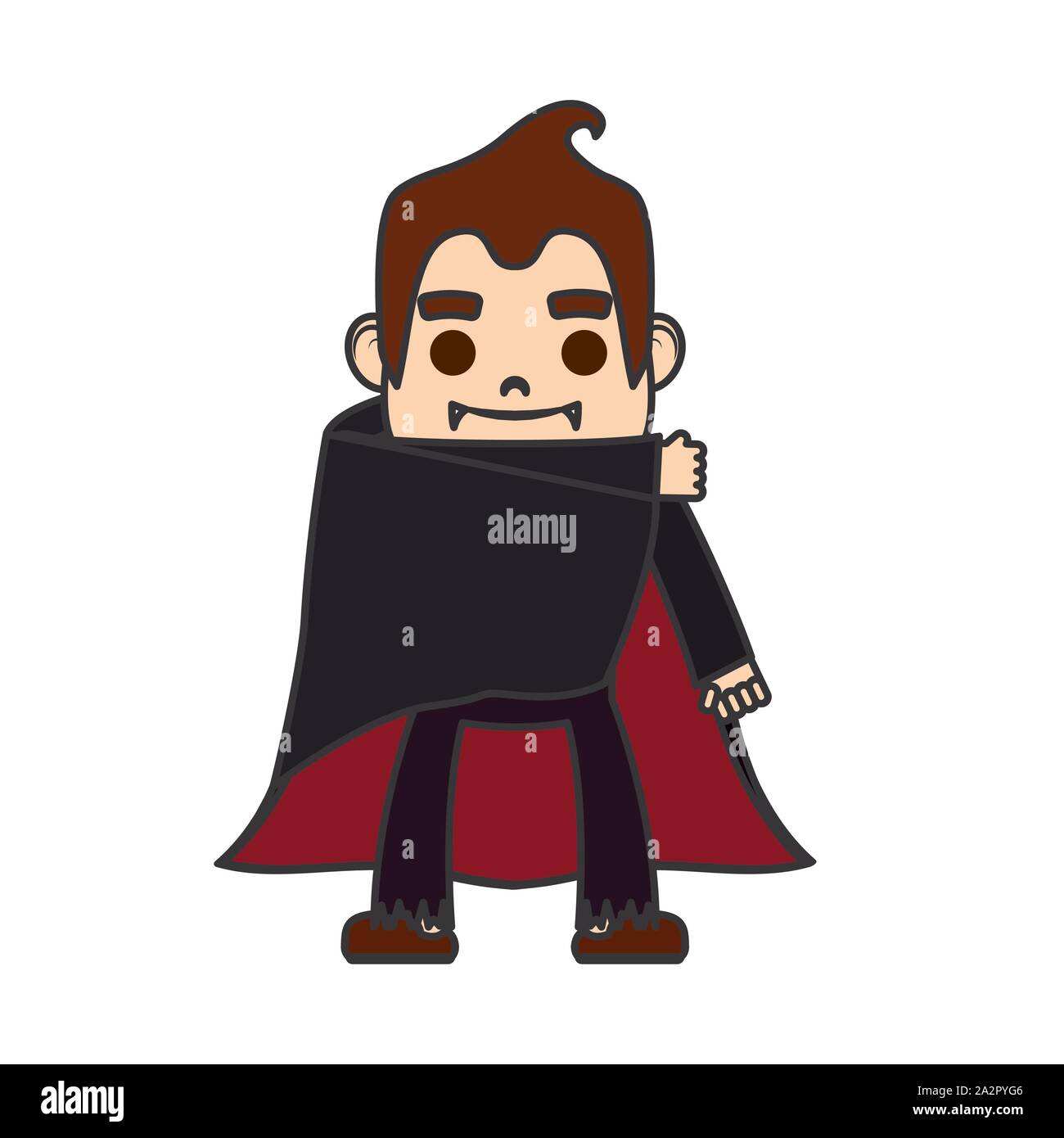 little boy with dracula costume character Stock Vector Image & Art - Alamy