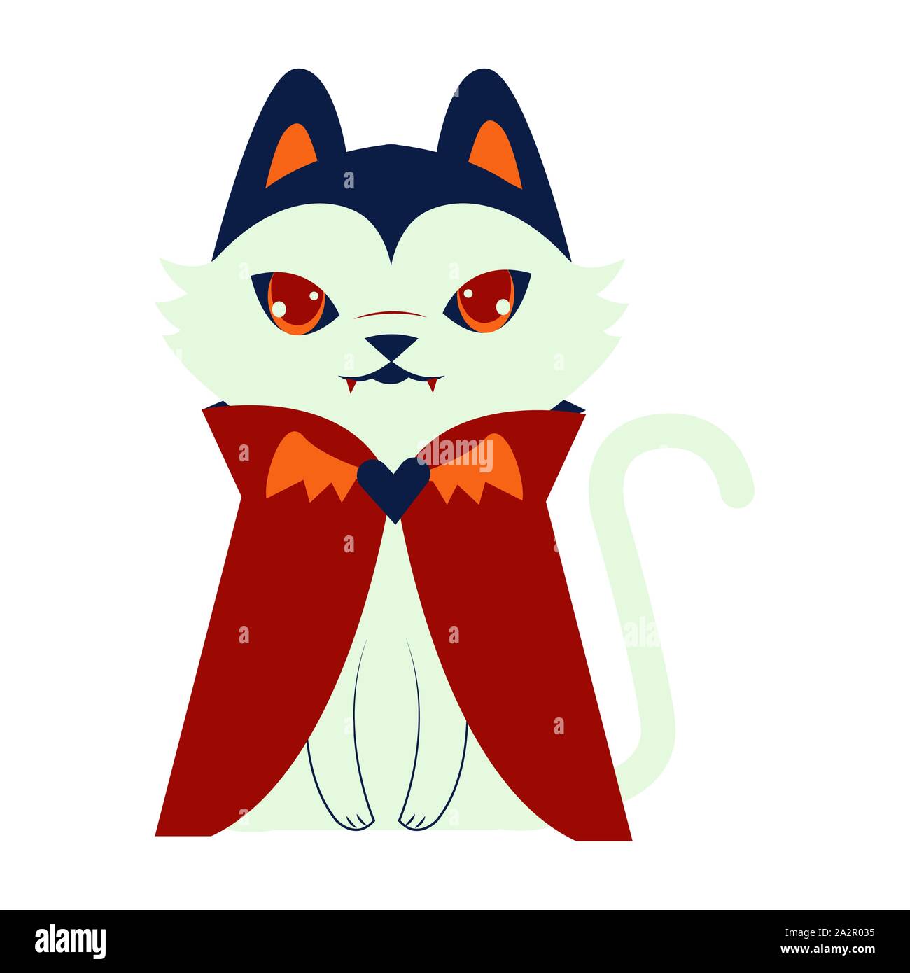 halloween cat mascot with dracula costume Stock Vector Image & Art - Alamy