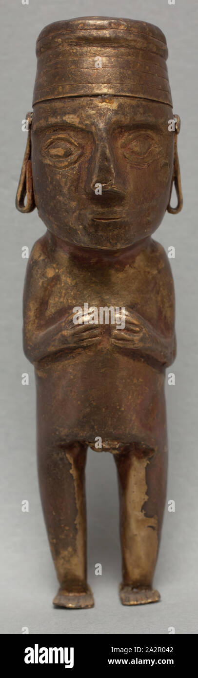 Precolumbian, Idol, between 1200 BCE and 1535 CE, Metal, Overall: 2 3/8 inches (6 cm Stock Photo