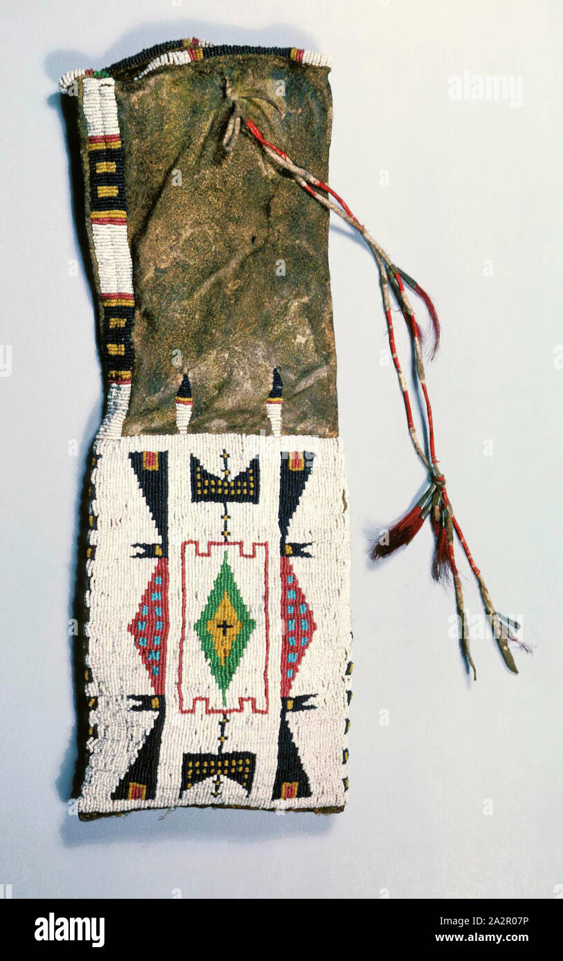 Sioux, Native American, Pipe Bag, between 1880 and 1885, buckskin