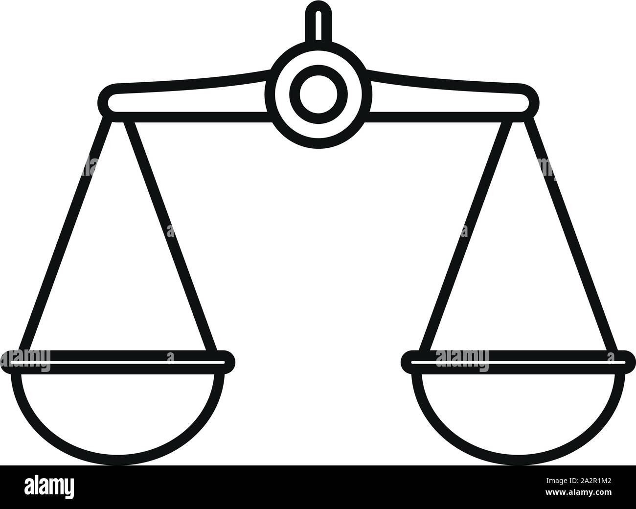Judge balance icon. Outline judge balance vector icon for web design ...