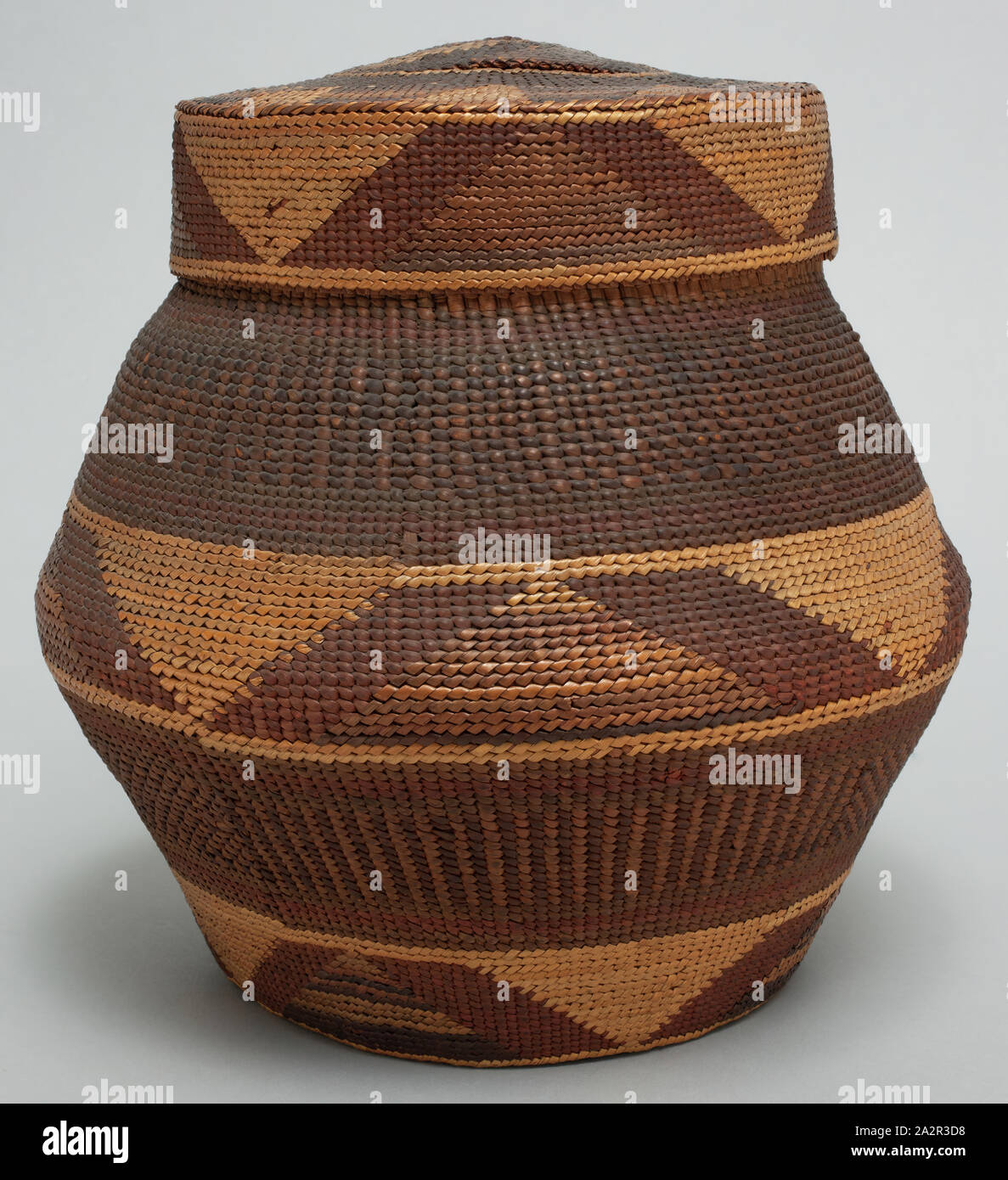 Tlingit, Native American, Basket with Lid, late 19th century, grass