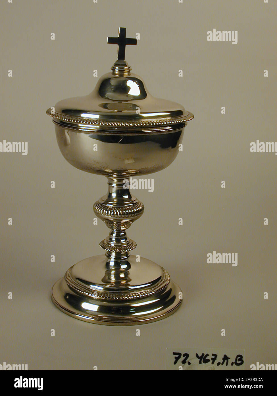 Robert Cruickshank, Canadian, active 1774 - 1809, Guillaume Loir, French, active 1716 - 1769, Ciborium, ca. 1790, silver, Overall: 9 1/2 inches × 5 inches (24.1 × 12.7 cm Stock Photo