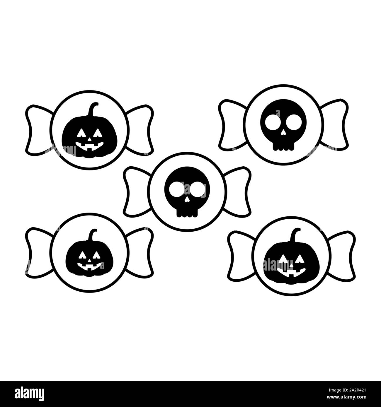 halloween sweet candies isolated icons Stock Vector Image & Art - Alamy