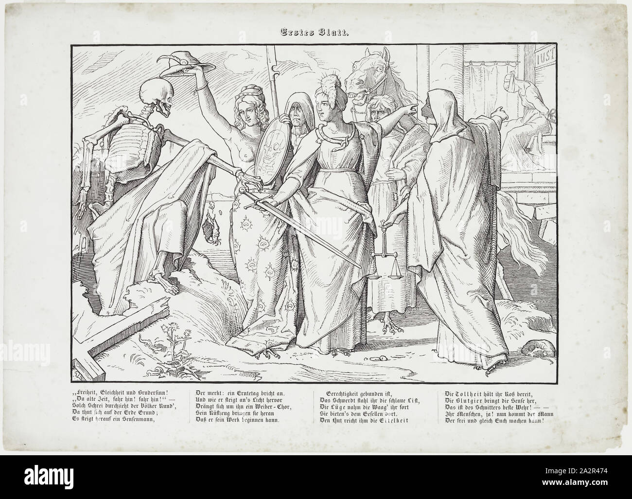 Black death woodcut hi-res stock photography and images - Alamy