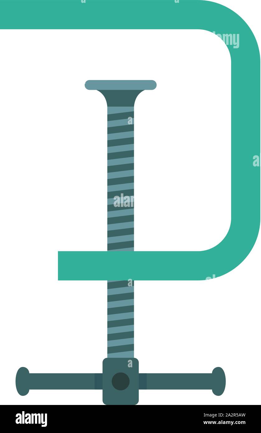 Metal clamp icon. Flat illustration of metal clamp vector icon for web ...