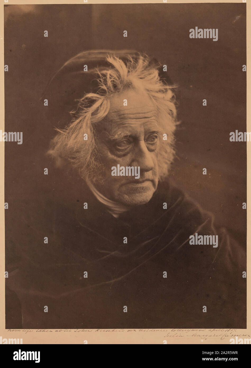 Julia Margaret Cameron, English, 1815 - 1879, Sir John Herschel, 1867, albumen print, Image: 13 3/4 × 10 1/4 inches (34.9 × 26 cm Stock Photo