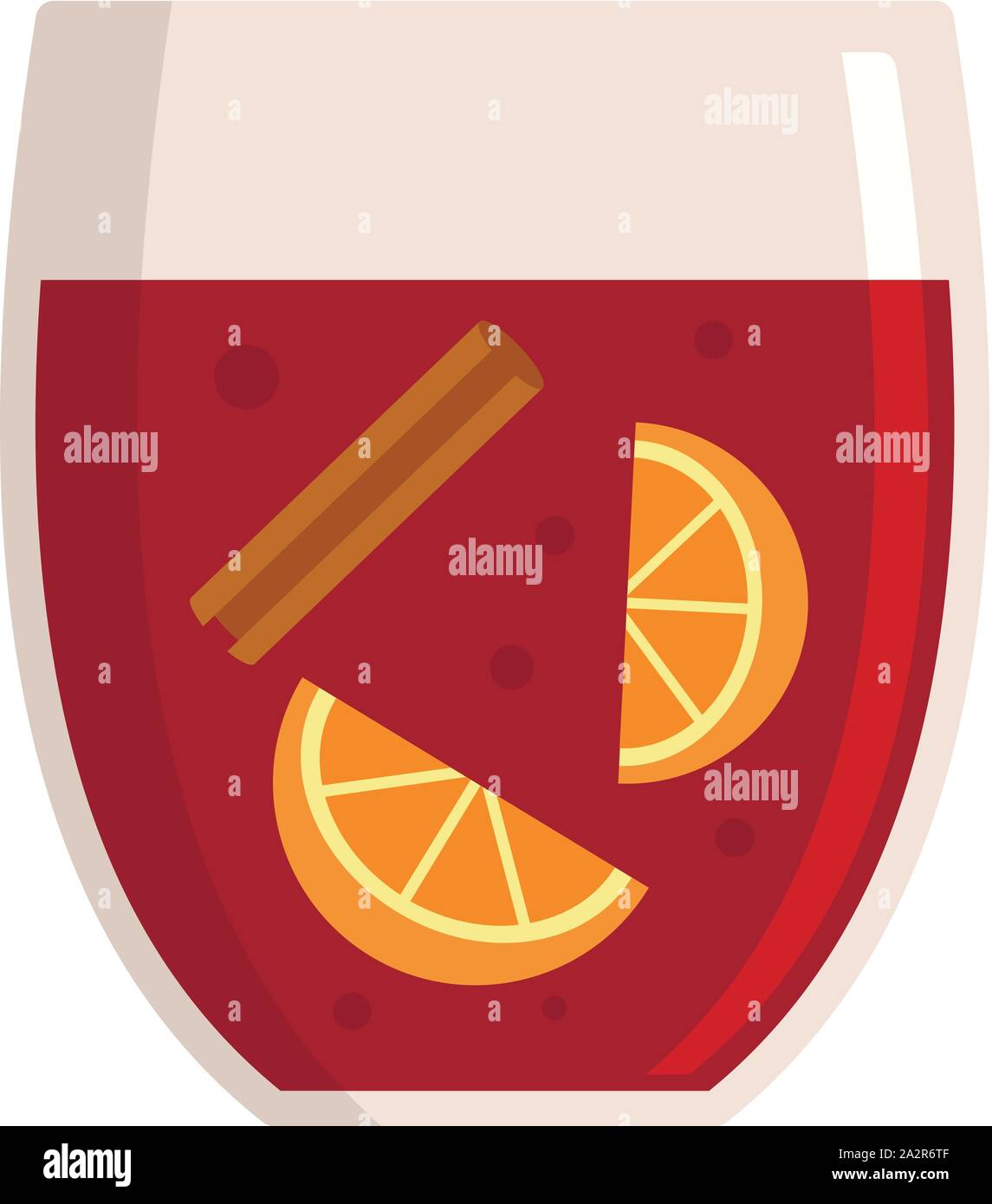 Hot mulled wine icon. Flat illustration of hot mulled wine vector icon ...
