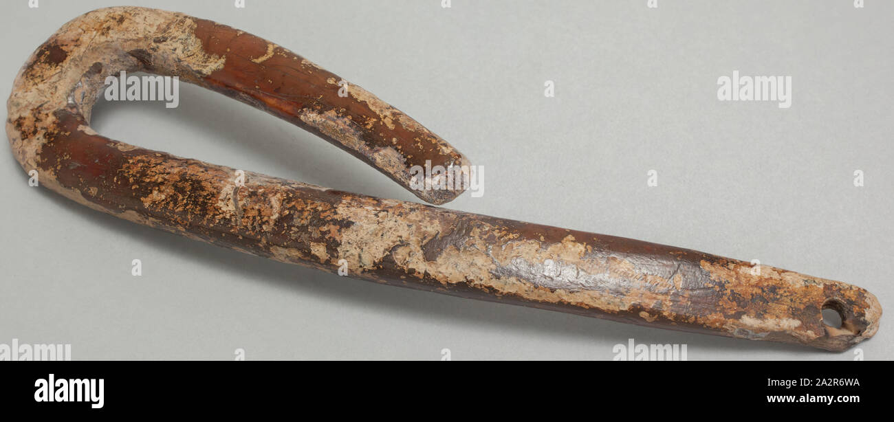 Eskimo, Native American, Fish Hook, ca. 300, Bone, Overall 6 7/8 × 1 3