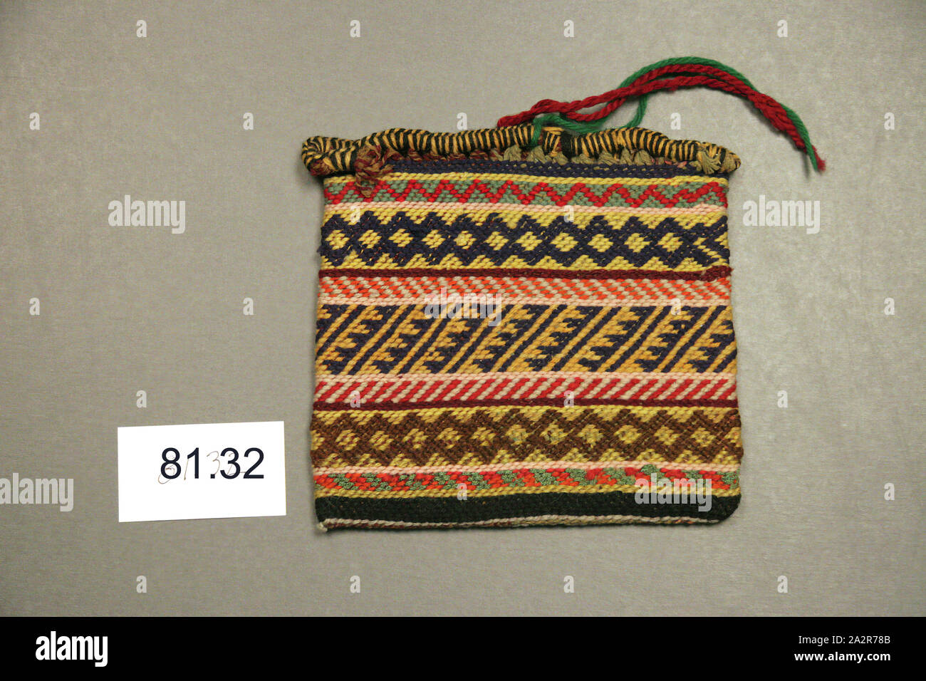 Chippewa Native American Bag Ca 1900 Wool And Cotton Overall