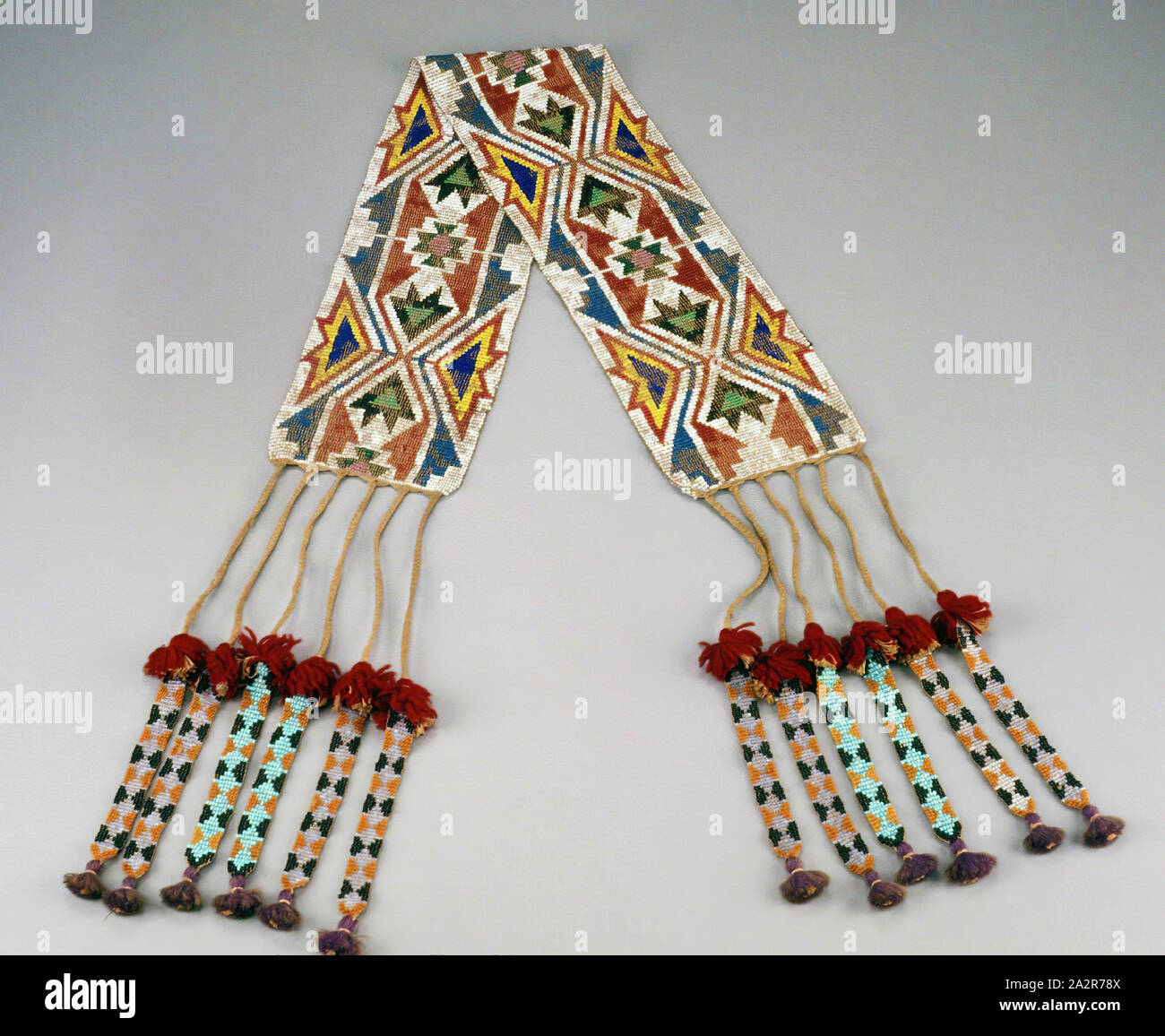 Native Sashes Meskwaki, Native American, Sash, ca. 1885, beads and fiber, Overall: 51 ...