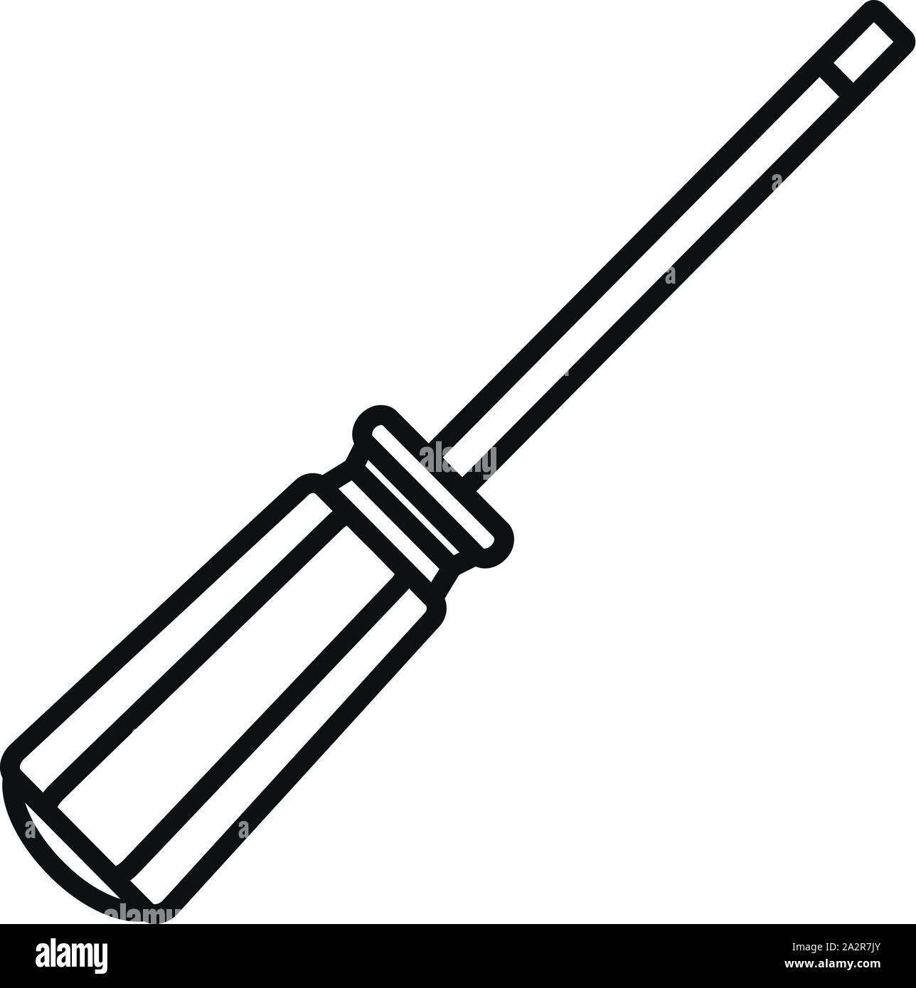 Screwdriver icon. Outline screwdriver vector icon for web design isolated on white background