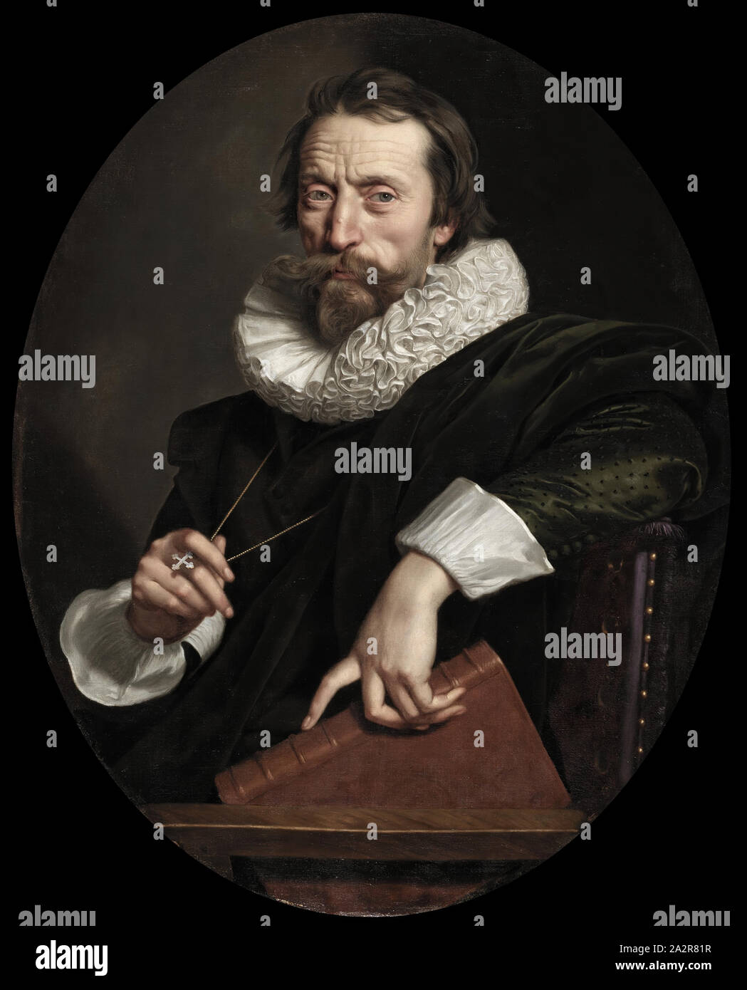 Frans Pourbus the Younger, Netherlandish, 1569 - 1622, Portrait of the Italian Poet, Giambattista Marino, ca. 1621, oil on canvas, Unframed: 31 7/8 × 25 7/8 inches (81 × 65.7 cm Stock Photo