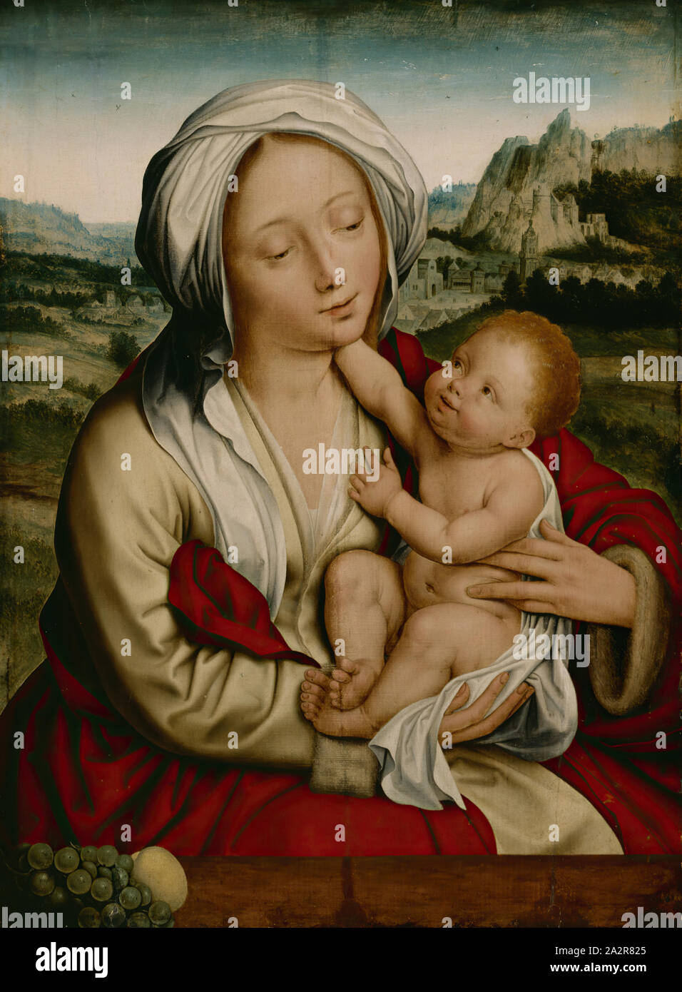 Quentin Massys, Netherlandish, ca. between 1465 and 1466-1530, Madonna and Child, between 1520 and 1530, Oil on oak panel, Unframed: 21 3/4 × 15 5/8 inches (55.2 × 39.7 cm Stock Photo
