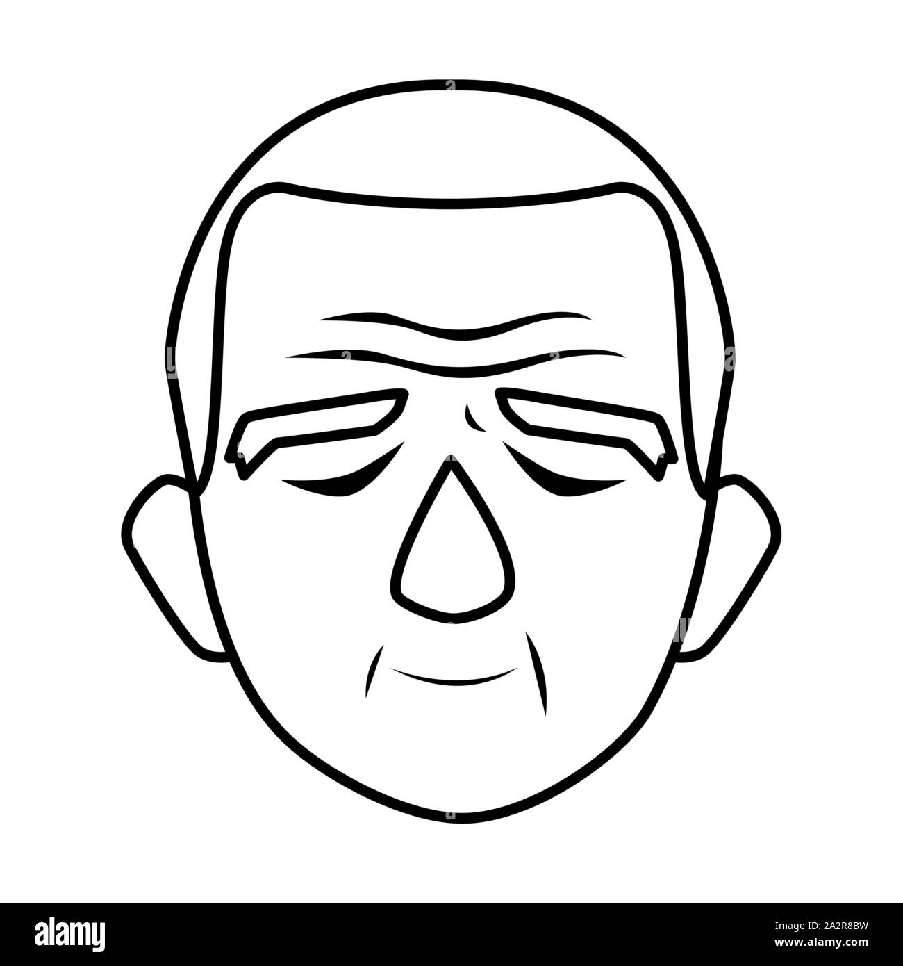 Cartoon old man holding a sign Royalty Free Vector Image