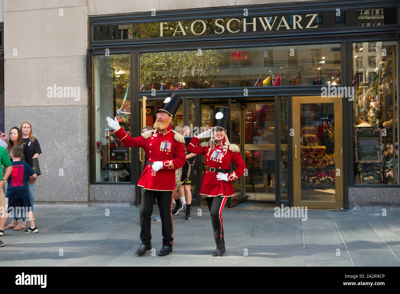 FAO Schwarz is a famous American Toy Store, Rockefeller Center, New York City, USA Stock Photo