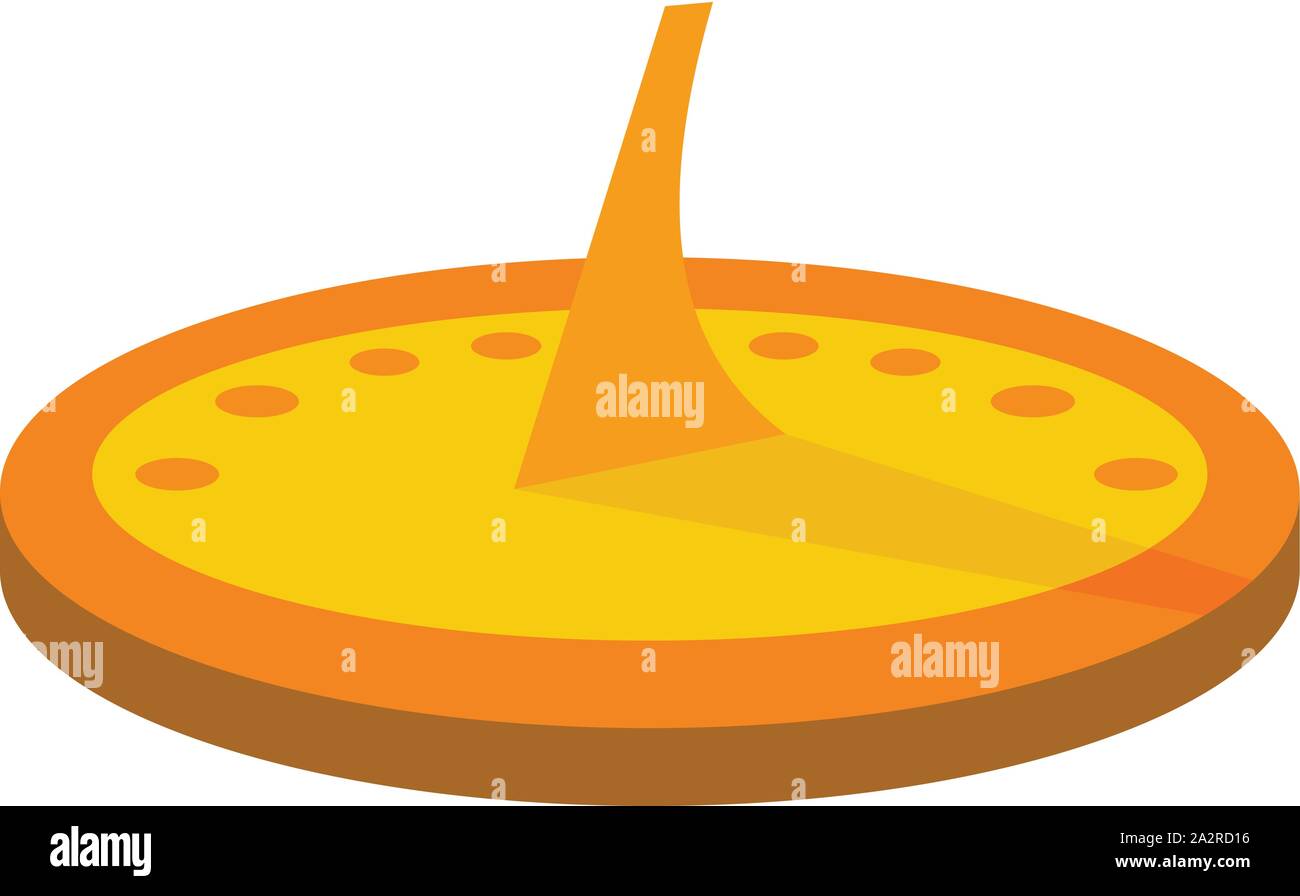 Sundial icon. Flat illustration of sundial vector icon for web design