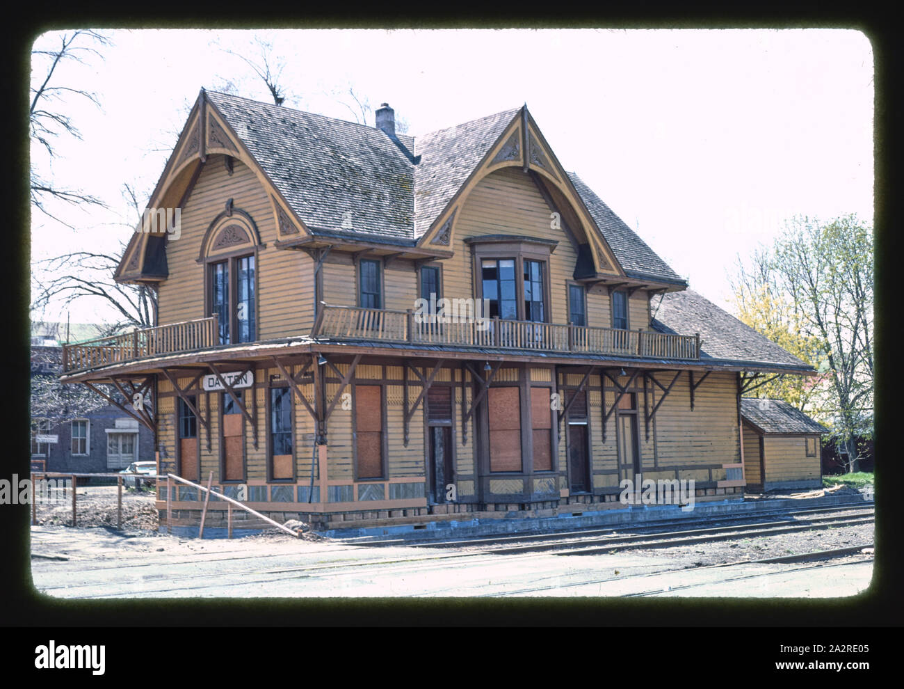 Railroad station, Dayton, Washington Stock Photo