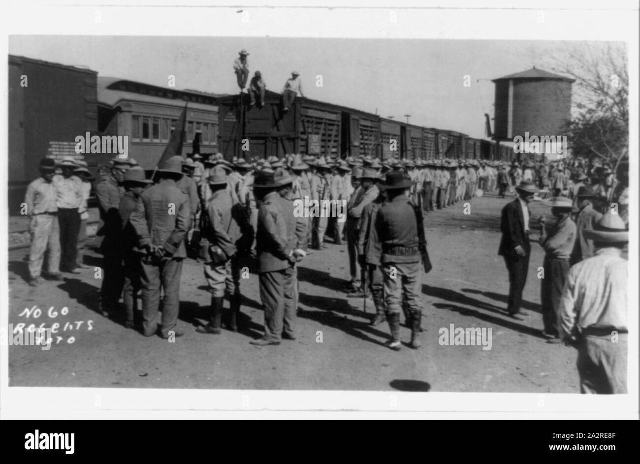 Railroad Trains Transporting Insurrectos During The Mexican Revolution 