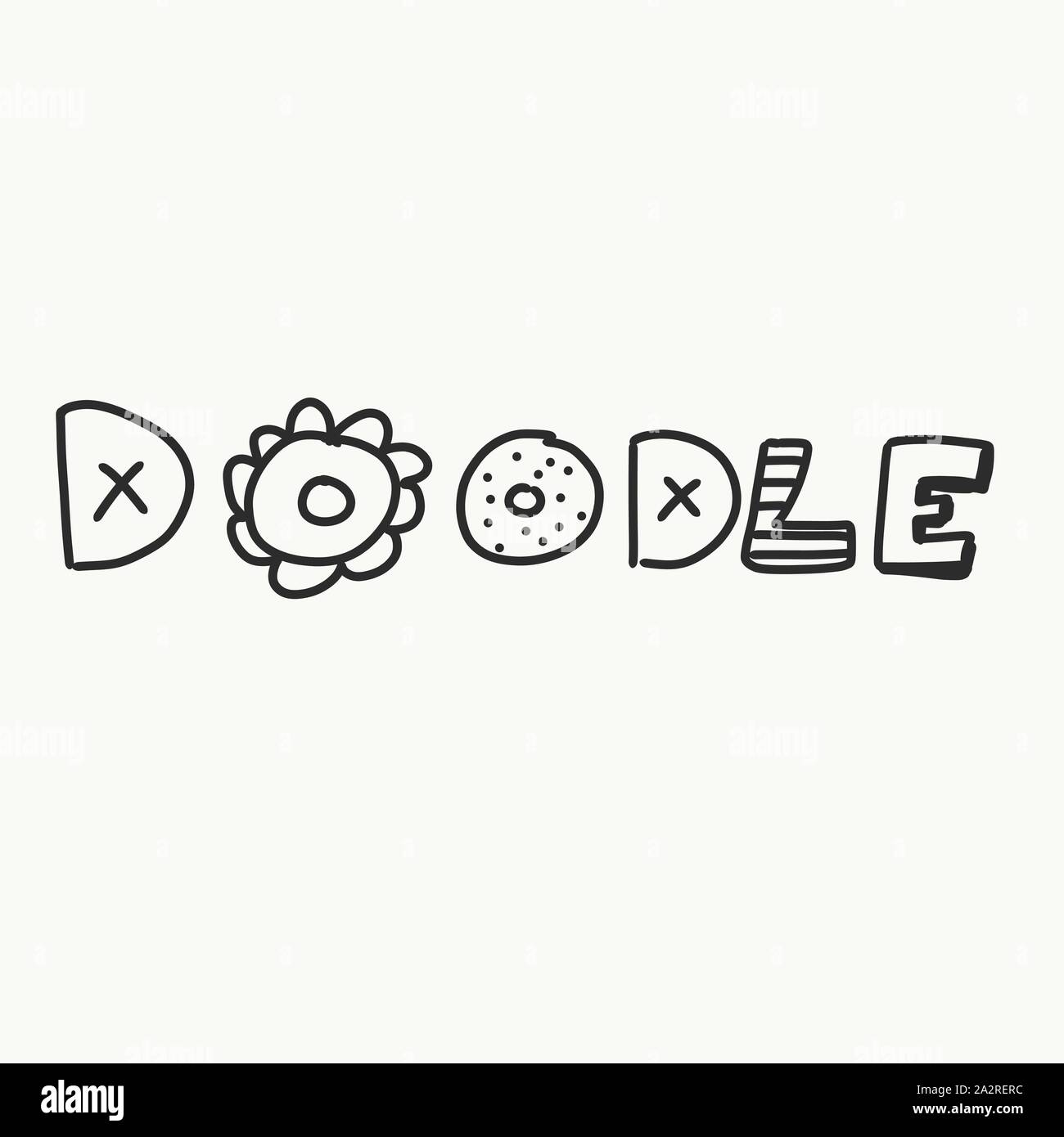 Vector Of The Word Doodle Handmade Nice Lettering D O L And E Stock Vector Image Art Alamy