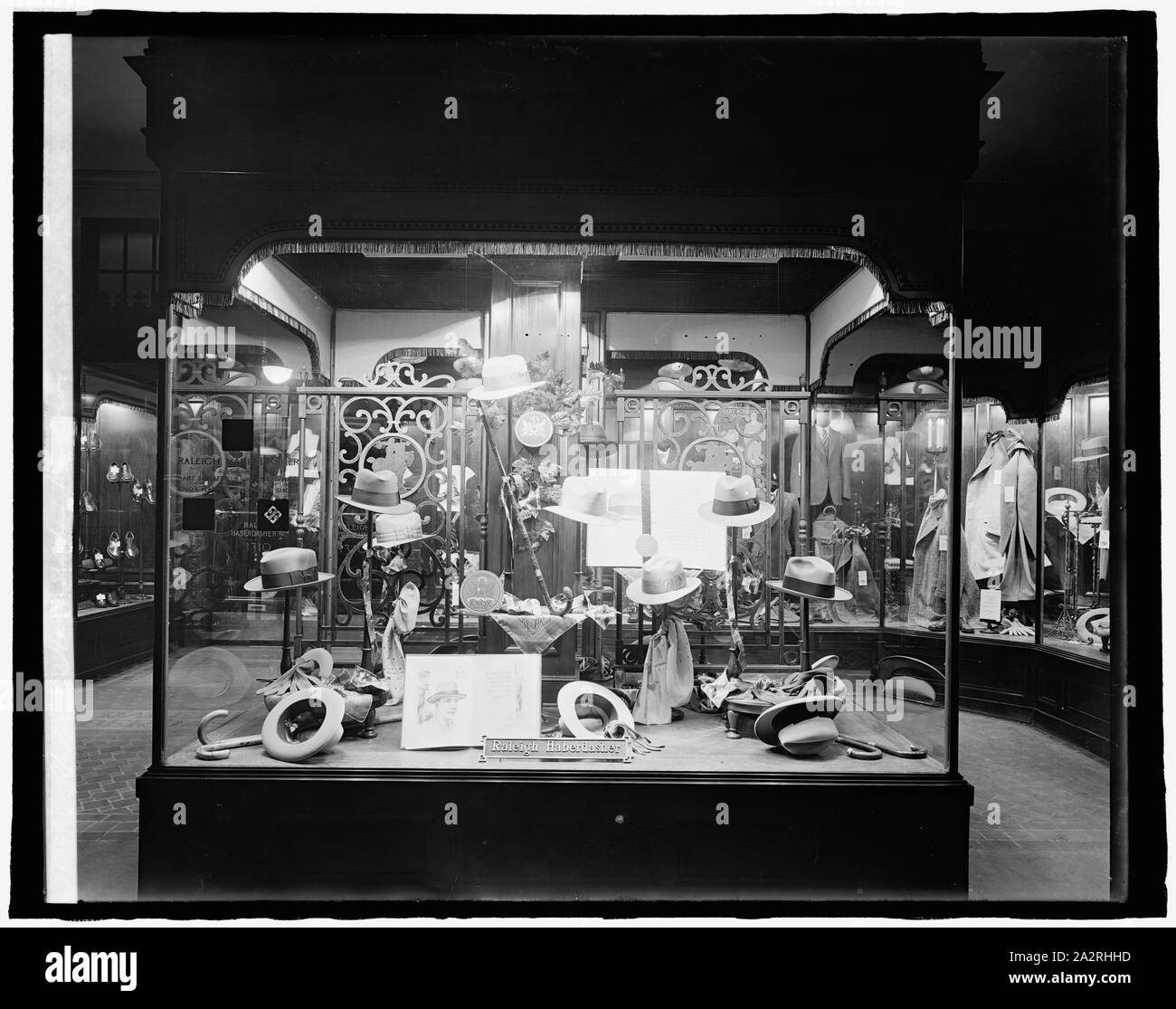 Raleigh Haberdashers window Stock Photo Alamy