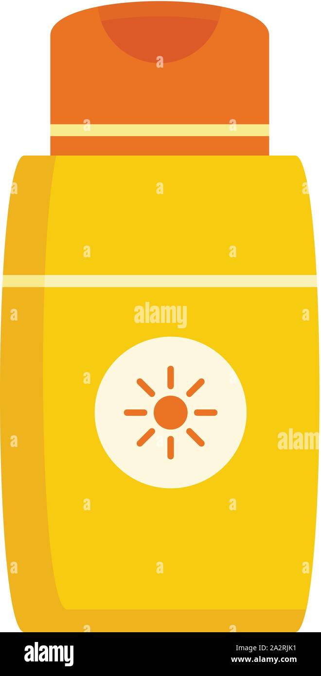 Sun lotion icon. Flat illustration of sun lotion vector icon for web ...
