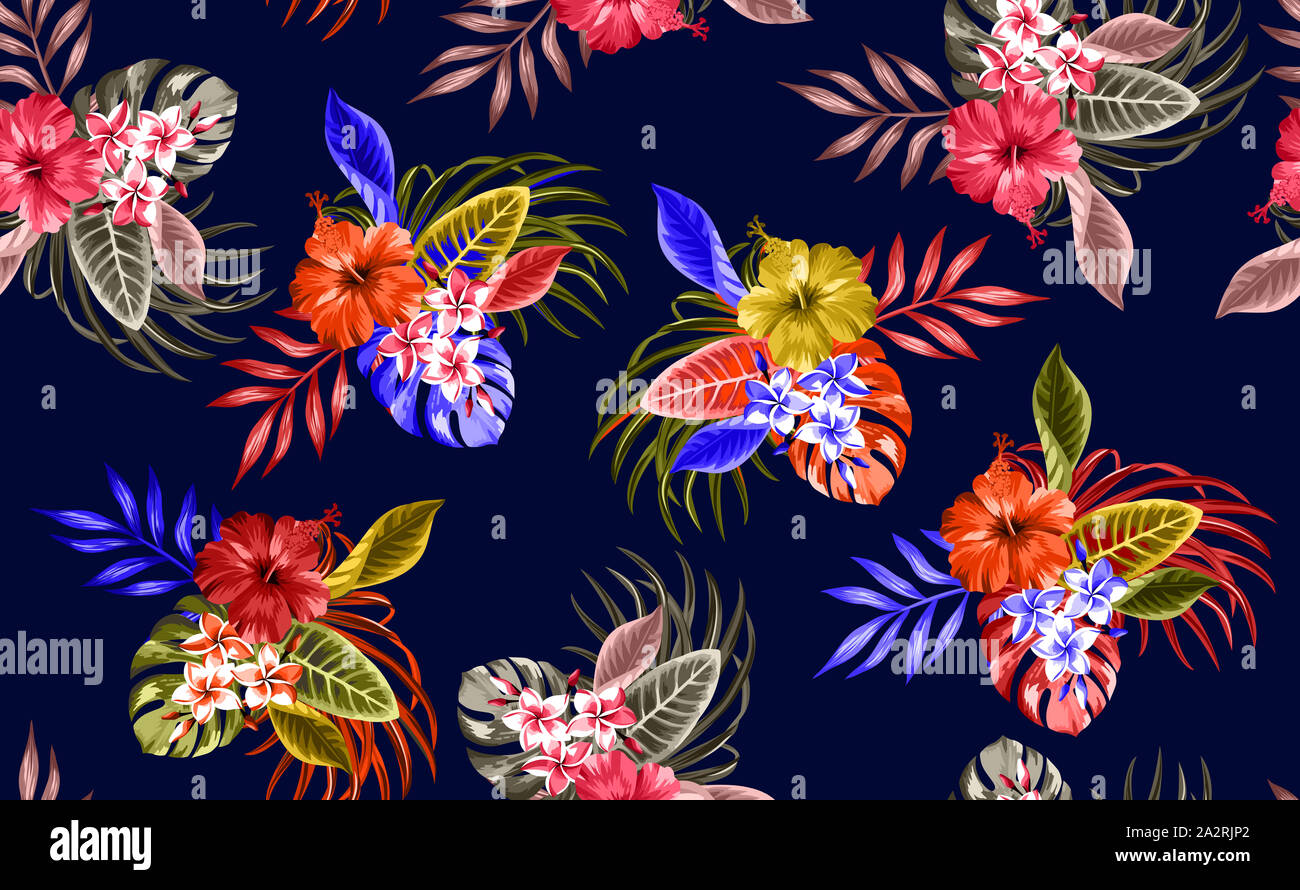 Beautiful seamless floral pattern, spring summer background with
