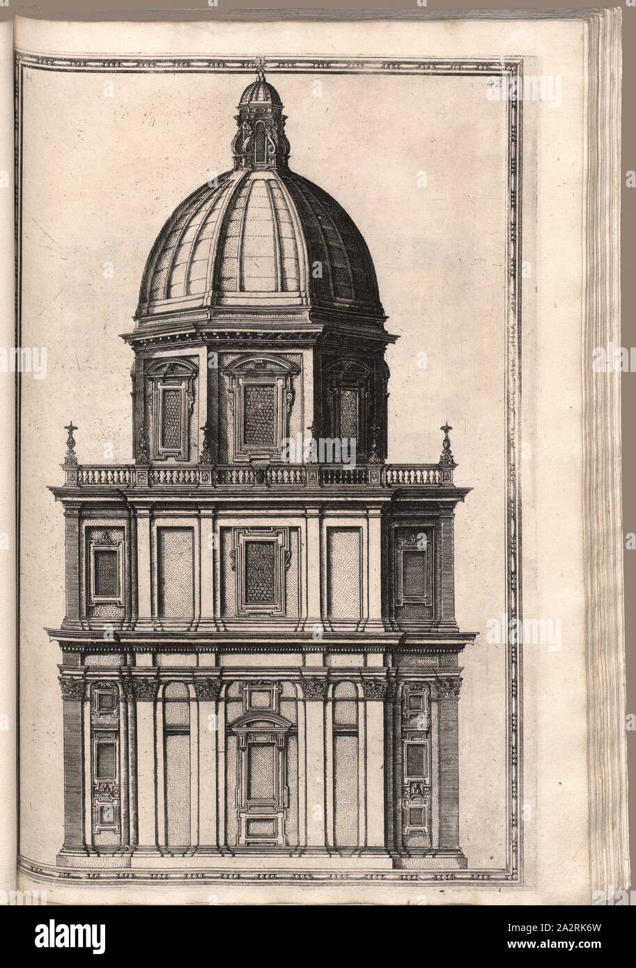 The same Capella, which shows the inside part of the facade towards  Tramontana, where is the Pontifical chair, Outline of the Cappella Sistina  in the Basilica of Santa Maria Maggiore in Rome,