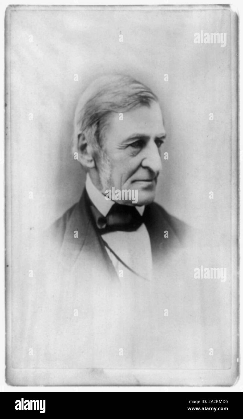 Ralph Waldo Emerson, head-and-shoulders portrait, facing right Stock Photo