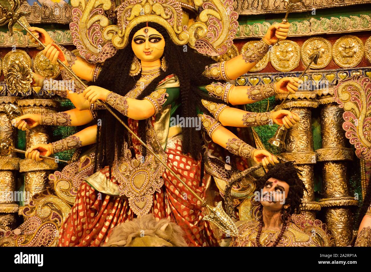 Kolkata, west bengal, india. 3rd Oct, 2019. The Goddess Durga ...