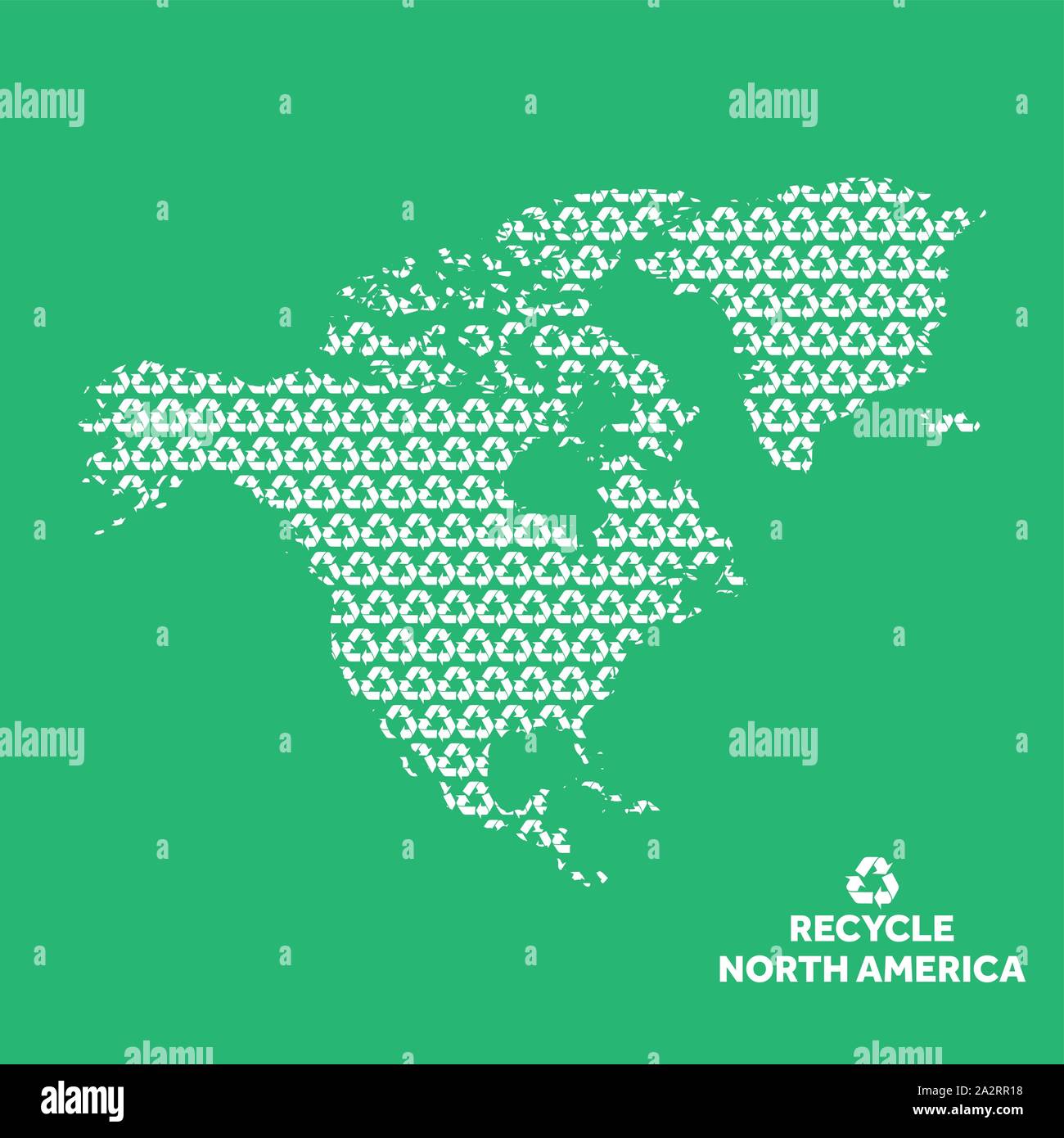 North America map made from recycling symbol. Environmental concept Stock Vector Image & Art Alamy
