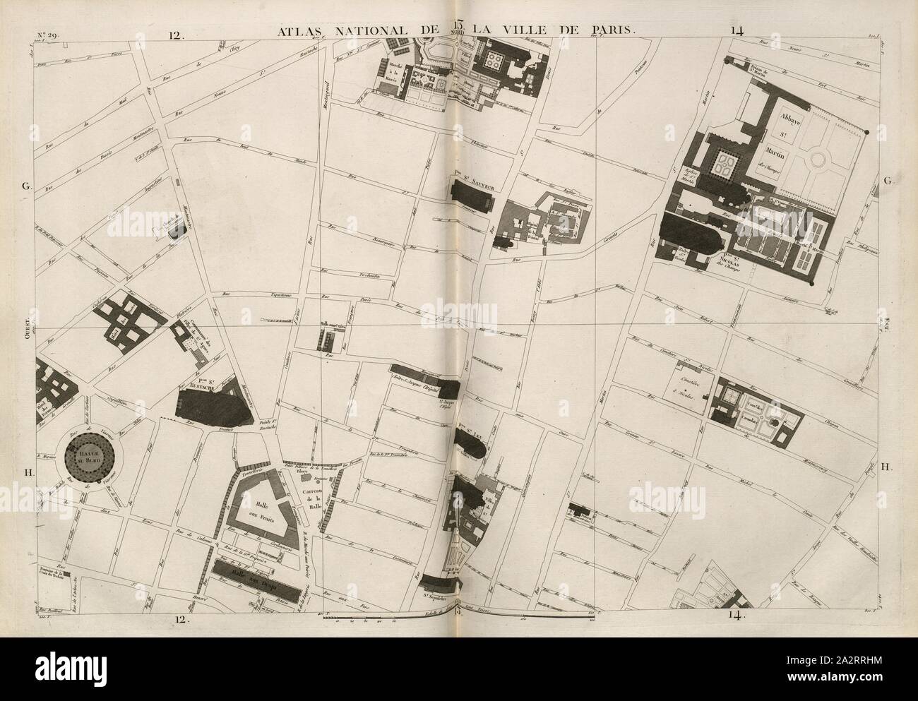 National Atlas of 13. the city of Paris 3, Map of Paris, no. 29, p. 38