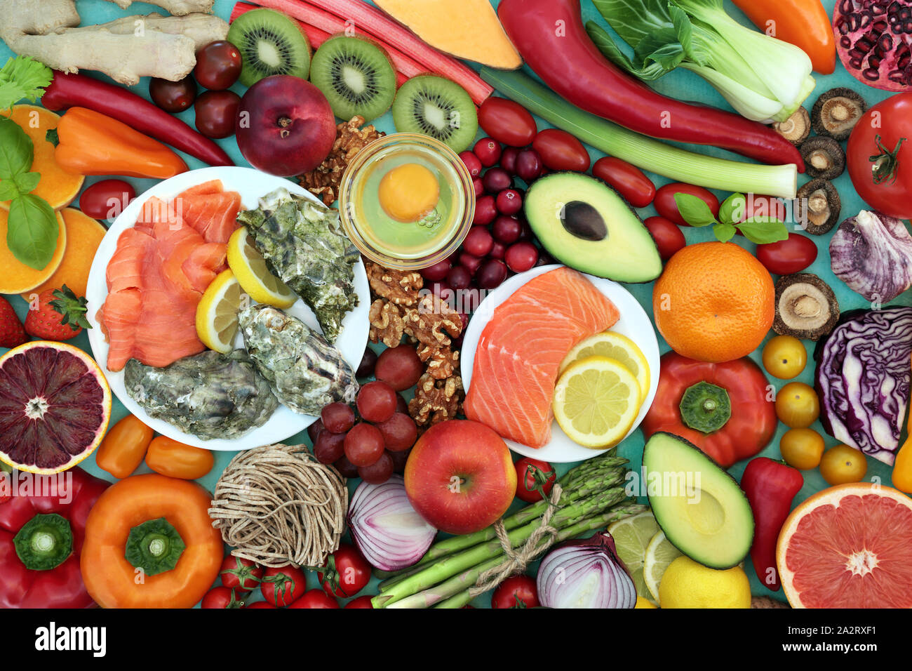 Super food for health and fitness with foods high in antioxidants