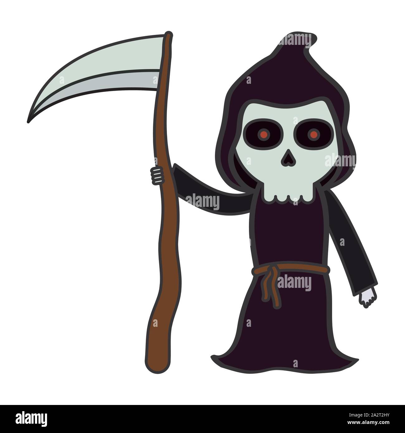 little boy with death costume character Stock Vector